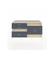 Kronos Konsol 4 Raflı 3 Çekmeceli 2 Kapaklı 176x59x99 Aytaşı-Antrasit