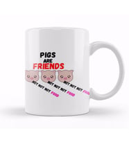 Pigs Are Friends Not Food Animal Rights PIGS ARE FRIENDS NOT FOOD Animal Rights Vegan Gift Sticker Kupa Bardak Porselen