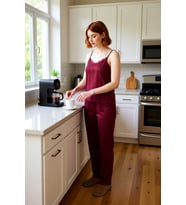 Kadın Dantel Detaylı Örme Pijama Takımı Üçlü Set Fonksiyonel Dayanıklı Kaliteli Konforlu Şık