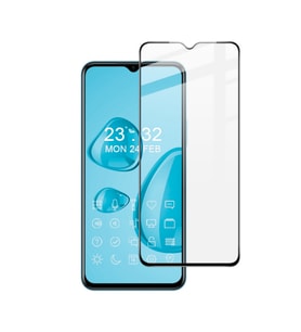 Vivo Y33s Uyumlu 5D Glass Temperli Cam Ekran Koruyucu (Siyah)