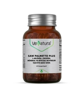 Venatura Saw Palmetto Plus L-Arjinin Likopen Mineral ve Bitki Ekstreleri 60 Kapsül