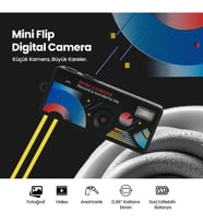 Dijital Mini Anahtarlık Kamerası - Katlanır Ekran - 1080p Çözünürlük
