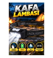 Sensörlü Şarjlı LED Kafa Lambası Kamp Feneri – Ayarlanabilir Su Geçirmez Far