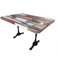 Masa 17922 LAMİNANT Model Isıdan az etkilenme Metal Ayak bağlantı Kolay temizlik (Çok Renkli)