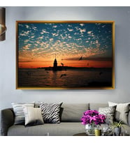 Altın Çerçeveli dekoratif tablo l405 (Gold)