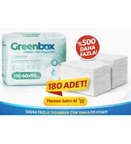 Greenbox Yetişkin Yatak Koruyucu Alt Açma Örtü 60x90 CM Adet 180 Adet