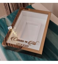 25x35 Cm Pleksi Kaplı Fotoğraf Alanlı Model Tasarım Gül Kutusu Anı Çerçevesi! Ayna Çerçeve! Ledli(Fotoğraf Hediye)