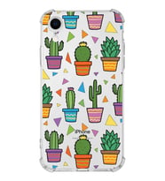 PrintiFy Apple iPhone XR Uyumlu Water Color 4 Baskılı Şeffaf Köşe Korumalı Antişok Kılıf