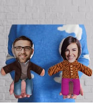 BK Gift Kişiye Özel Fotoğraflı Kostümlü 2’li Bebek Yastık-3