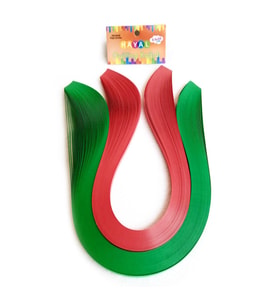 Hayal 5mm 200 Quilling Kağıdı - Koyu Yeşil ve Koyu Kırmızı Renk 200'lü