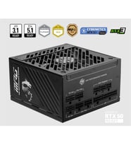 Psu Mpg A1250Gs Pcie5 1250W 80+ Gold Atx 3.1 Pcie 5.1 2X 12V-2X6 Power Supply