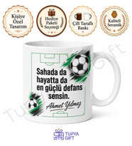 Futbol Aşığı Baba Temalı Kupa Bardak Babalar Günü Hediyesi Özel Tasarım