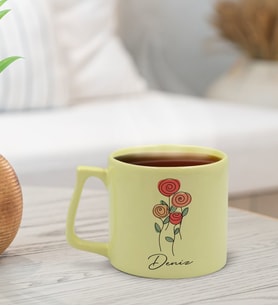BK Gift Kişiye Özel İsimli Pastel Sarı Middle Kupa Bardak, Arkadaşa Hediye, Ev Hediyesi, Doğum Günü Hediyesi, Ofis Hediyesi-22