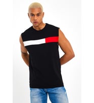 Erkek Bisiklet Yaka Regular Fit Garnili Tişort SPR23AT346 (Siyah)
