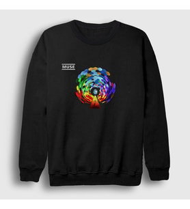 Presmono Unisex Siyah Resistance Muse Sweatshirt 70523tt