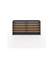 Arges Konsol 8 Raflı  176x30x99 Antrasit-Antrasit/Çam