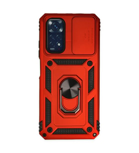 Note 11 Kılıf Pars Lens Yüzüklü - Kırmızı