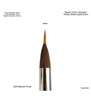 Çift katman fırça no:16, sulu boya, akrilik, gouache, yağlı boya, çini seramik, tahrir, çizim-1 Ad
