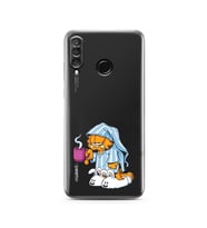 Huawei P30 Lite Uyumlu Baskılı Yumuşak Silikon Şeffaf Telefon Kılıfı