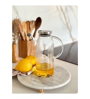 Şeffaf Cam Yağlık, Metal Kapaklı, 1000 ml, Şık ve Kullanışlı Tasarım