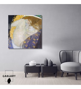 Kare Kanvas Tablo Ünlü Eserler Gustav Klimt-Danae (1907)