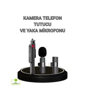 Yüksek Kaliteli Vlog ve Canlı Yayın Seti, Tripodlu Selfie Çubuğu ile