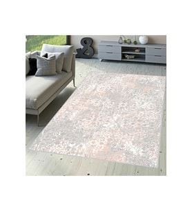 Rovigo Home Dijital Baskı Yıkanabilir Kaymaz Taban Salon Halısı RVG1523-HT385 50x80 cm (Gri)