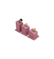 3 Kademe Yüzük Standı Süet Pembe