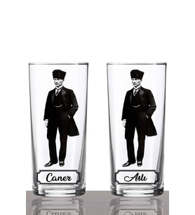 Kişiye Özel 2'li Atatürk Rakı Bardağı