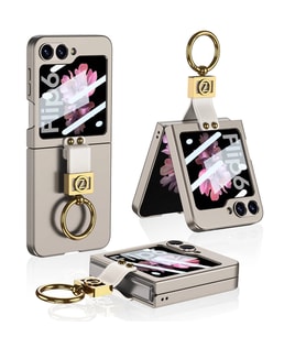 Galaxy Z Flip 6 Kılıf Zore Z Harfli Yüzüklü Kıpta Kapak