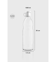 Renga Zen 1000 ml Cam Şişe 181001 Toz Pembe (Beyaz)