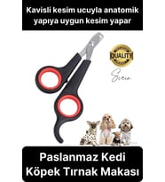 Premium Paslanmaz Kedi Köpek Tırnak Makası Küçük Boy Evcil Hayvan Bakım Kaymaz Saplı Düzeltici Pençe