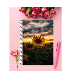 Manzara Defter 1 Adet Özel Tasarım A4 Boyutu 21*29 Cm Telli Kareli defter