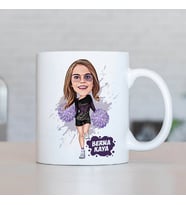 Kişiye Özel Ponpon Kız Karikatürlü Kupa Bardak