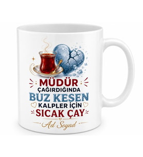 Müdür Çağırdığında Buz Kesen Kalpler İçin Sıcak Çay Kupası Hediye Bardak