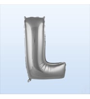 L Harf Gümüş Folyo Balon - 76 cm