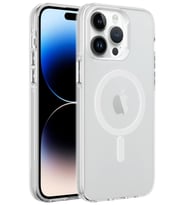 Apple iPhone 14 Pro Max Kılıf Magsafe Şarj Özellikli Buzlu Transparan C-Pro Sert Kapak (Renksiz)