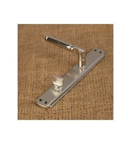 Can Aynalı Nikel Saten Wc Banyo Kapı Kolu 1 Takım ( İçeride sol el ile açılır )