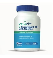 Velavit Coenzyme Q10 With Piperine 30 Kapsül