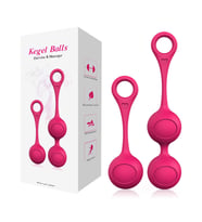 Carmine Yüksek Kaliteli Yumuşak Silikon Kegel Egzersiz Topları (Pembe)