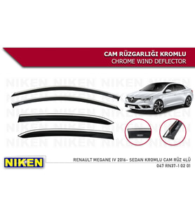 RENAULT MEGANE 4 SEDAN 2016 2017 2018 2019 2020 MODEL KROMLU CAM RÜZGARLIĞI 