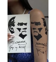 Caş Dekorasyon Atatürk İmzası Geçici Dövme Tattoo