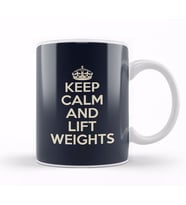 Keep Calm And Lift Weights Kupa Bardak Porselen