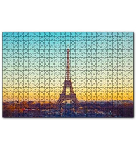 Cakapuzzle  Akşamüzeri Eyfel Kulesi ve Paris  Puzzle Yapboz MDF (Ahşap) (120 Parça)