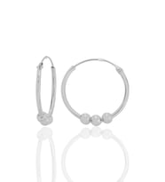 Gümüş 18 mm italyan toplu halka küpe  SGTL12757RODAJ