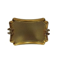Kelebekli Metal Gold Küçük Dikdörtgen Tepsi