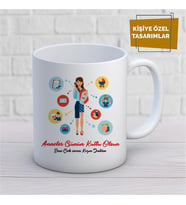 Kişiye Özel İsim Yazılabilir Anneler Günün Kutlu Olsun Kupa Bardak