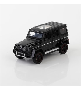 1:24 Ölçek Metal 4 Kapısı, Kaput Bagaj ve Kaputu Açılan Sesli Işıklı Model Jip Siyah