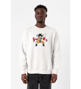 Dragon Ball Z Anime Angry Goku Beyaz Erkek 2ip Sweatshirt