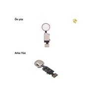 iPhone 8 Plus Home Tuşu - Rose Gold / Pembe Orta Tuş Butonu Parmak izi butonu açma-kapama butonu açma-kapama tuşu yan güç tuşu power tuşu home tuşu touch id parmak izi sensörü